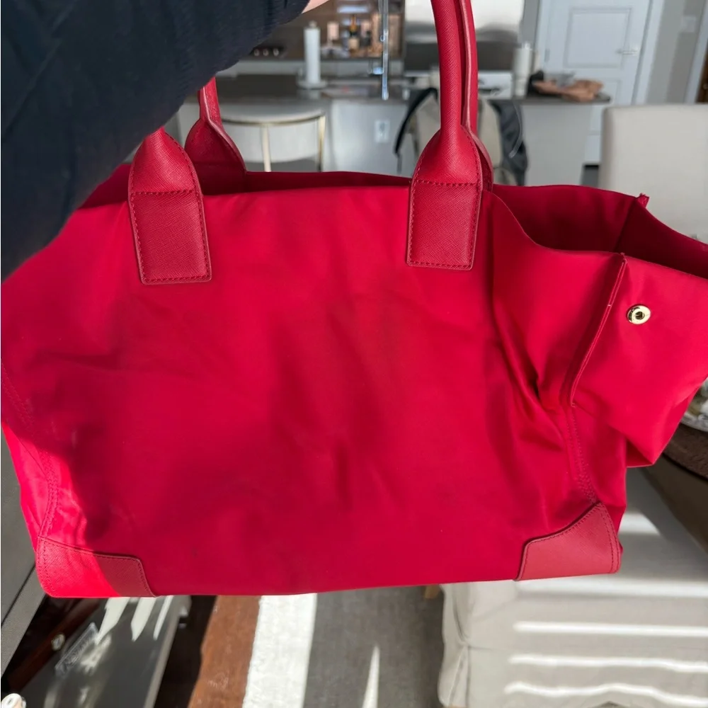 Tory Burch Red Nylon Tote Bag - Picture 4 of 6